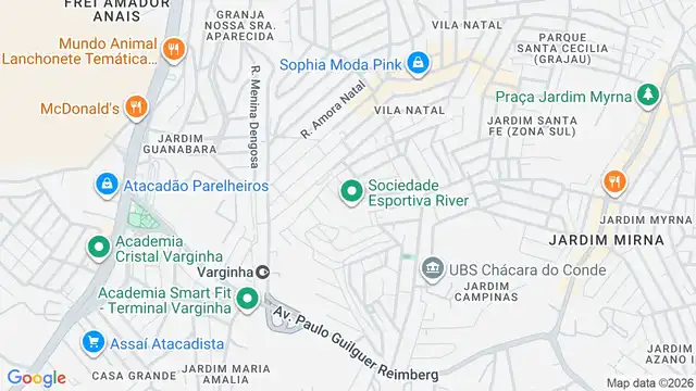 Mapa do bairro Jardim Alvorada (Zona Sul), Sao Paulo - SP