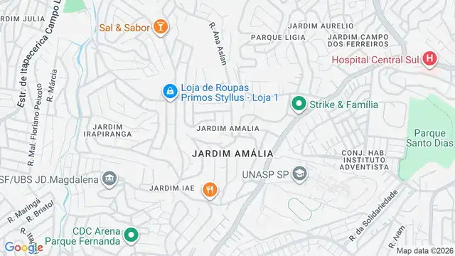 Mapa do bairro Jardim Amalia, Sao Paulo - SP