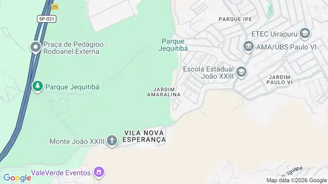 Mapa do bairro Jardim Amaralina, Sao Paulo - SP