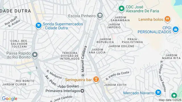 Mapa do bairro Jardim Ana Lucia, Sao Paulo - SP