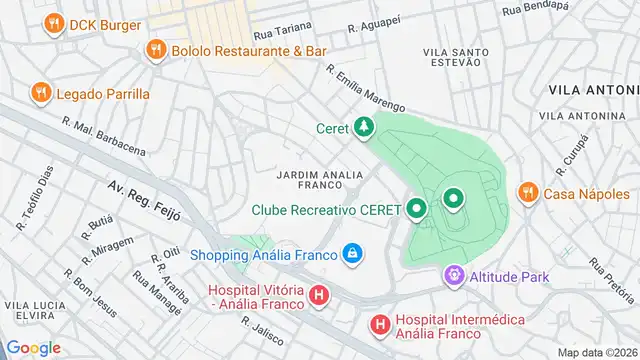 Mapa do bairro Jardim Analia Franco, Sao Paulo - SP