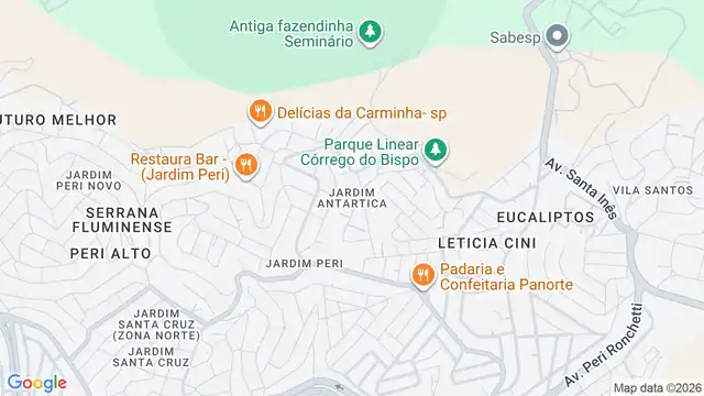 Mapa do bairro Jardim Antartica, Sao Paulo - SP