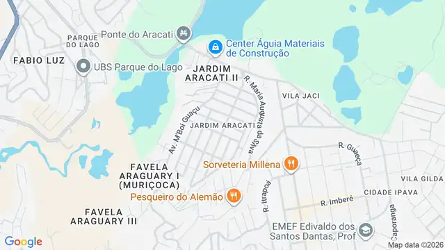 Mapa do bairro Jardim Aracati, Sao Paulo - SP