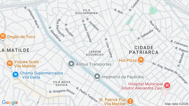 Mapa do bairro Jardim Assuncao, Sao Paulo - SP