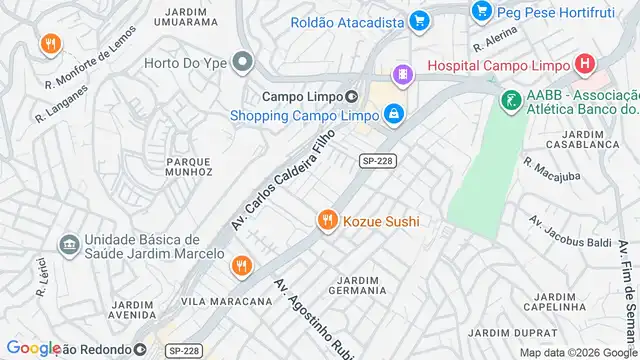 Mapa do bairro Jardim Atlantico, Sao Paulo - SP