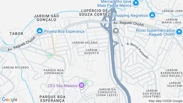 Mapa do bairro Jardim Augusto, Sao Paulo - SP