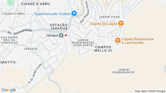 Mapa do bairro Jardim Bandeirantes (Zona Norte), Sao Paulo - SP