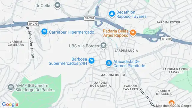 Mapa do bairro Jardim Batalha, Sao Paulo - SP