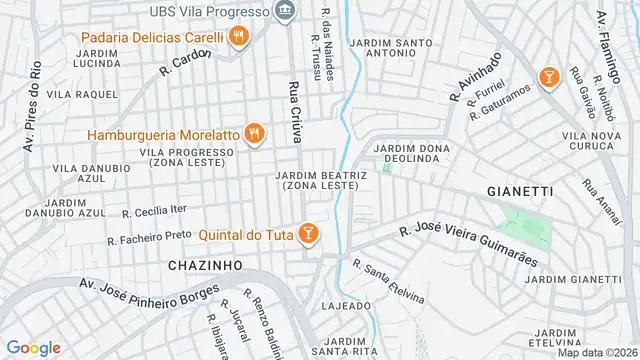 Mapa do bairro Jardim Beatriz (Zona Leste), Sao Paulo - SP