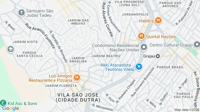Mapa do bairro Jardim Beatriz, Sao Paulo - SP