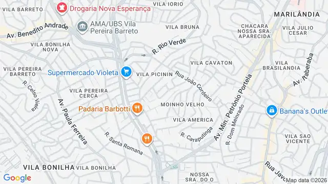 Mapa do bairro Jardim Bela Vista (Zona Norte), Sao Paulo - SP