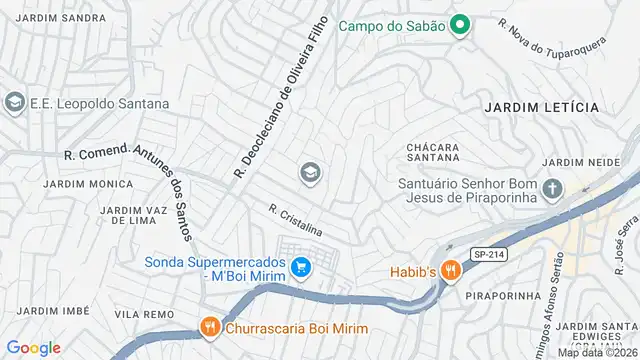 Mapa do bairro Jardim Boa Vista (Zona Sul), Sao Paulo - SP