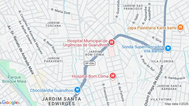 Mapa do bairro Jardim Bom Clima, Sao Paulo - SP