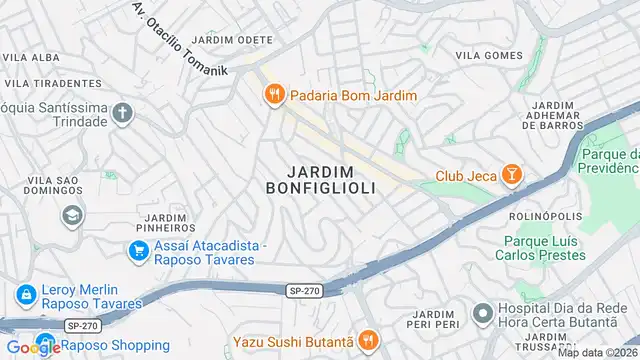 Mapa do bairro Jardim Bonfiglioli, Sao Paulo - SP
