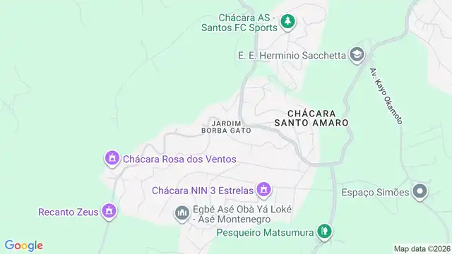 Mapa do bairro Jardim Borba Gato, Sao Paulo - SP