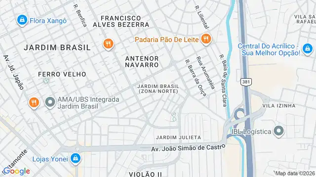 Mapa do bairro Jardim Brasil (Zona Norte), Sao Paulo - SP