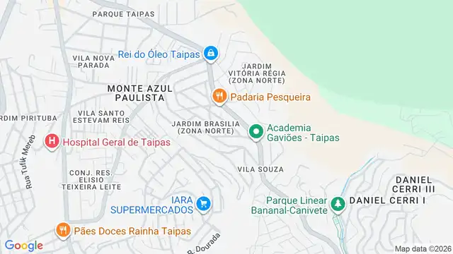 Mapa do bairro Jardim Brasilia (Zona Norte), Sao Paulo - SP