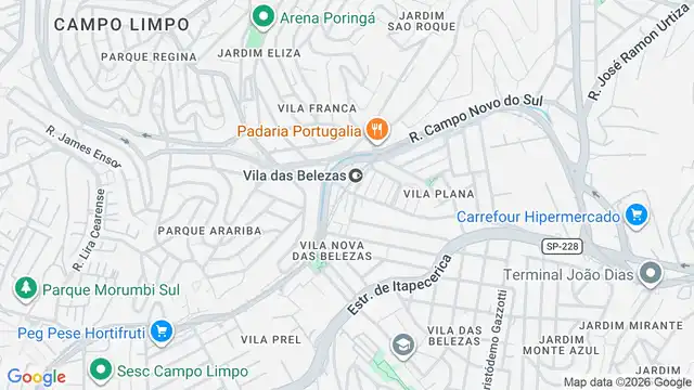 Mapa do bairro Jardim Bronzato, Sao Paulo - SP
