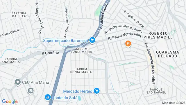 Mapa do bairro Jardim Buriti, Sao Paulo - SP