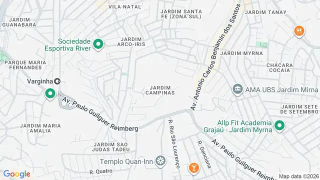 Mapa do bairro Jardim Campinas, Sao Paulo - SP