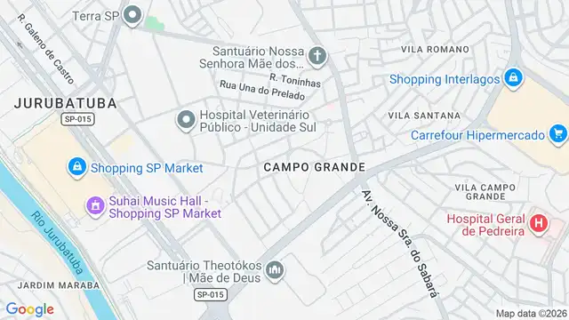 Mapa do bairro Jardim Campo Grande, Sao Paulo - SP