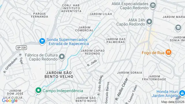 Mapa do bairro Jardim Capão Redondo, Sao Paulo - SP