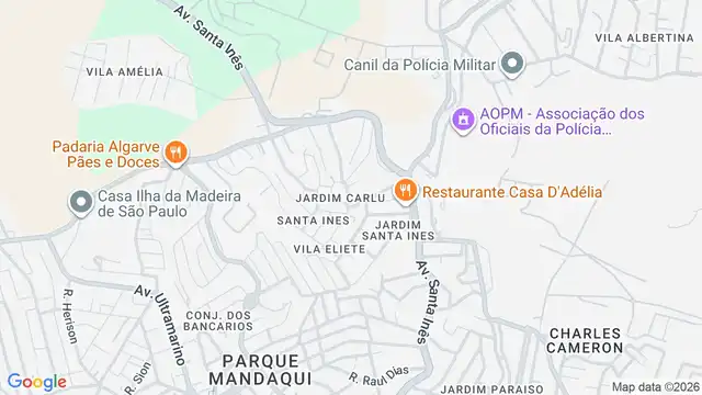 Mapa do bairro Jardim Carlu, Sao Paulo - SP