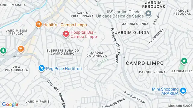 Mapa do bairro Jardim Catanduva, Sao Paulo - SP