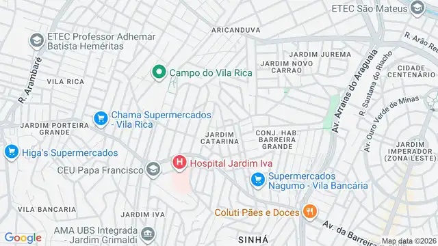 Mapa do bairro Jardim Catarina, Sao Paulo - SP