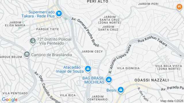Mapa do bairro Jardim Cecy, Sao Paulo - SP