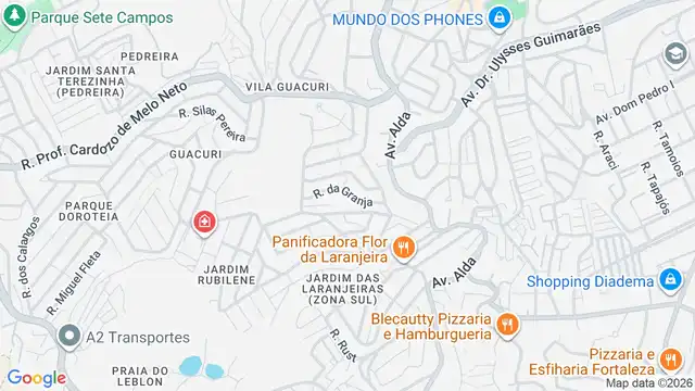 Mapa do bairro Jardim Célia (Zona Sul), Sao Paulo - SP