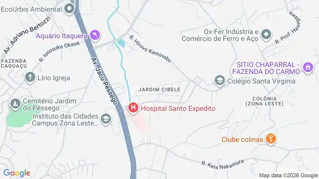 Mapa do bairro Jardim Cibele, Sao Paulo - SP