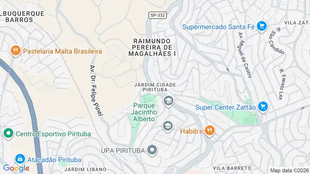 Mapa do bairro Jardim Cidade Pirituba, Sao Paulo - SP
