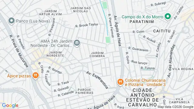 Mapa do bairro Jardim Coimbra, Sao Paulo - SP
