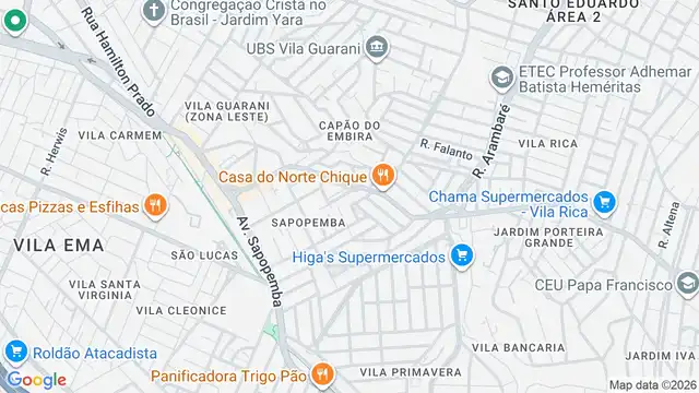 Mapa do bairro Jardim Colorado, Sao Paulo - SP