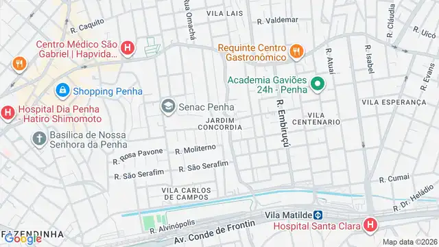 Mapa do bairro Jardim Concordia, Sao Paulo - SP