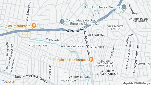 Mapa do bairro Jardim Cotinha, Sao Paulo - SP