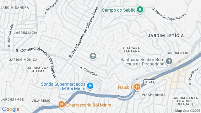 Mapa do bairro Jardim Cris, Sao Paulo - SP