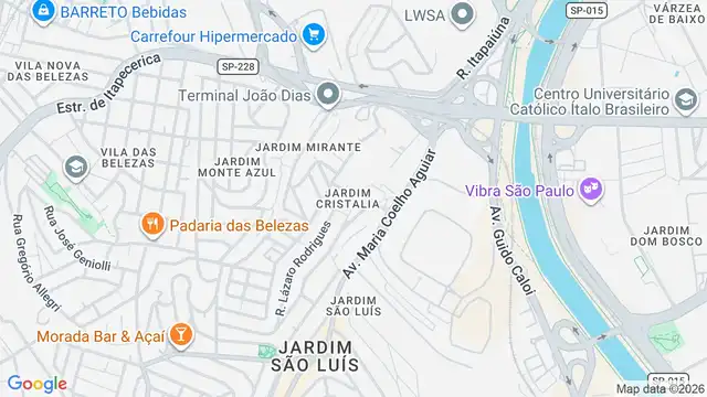 Mapa do bairro Jardim Cristalia, Sao Paulo - SP