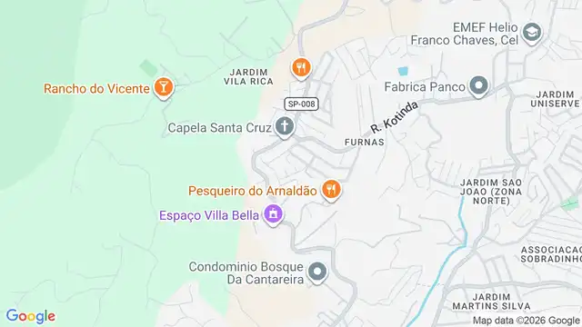 Mapa do bairro Jardim Cruz do Corisco, Sao Paulo - SP