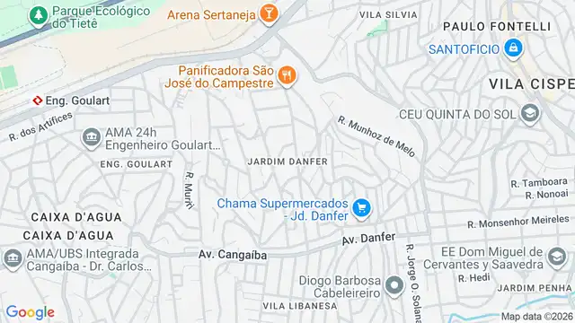Mapa do bairro Jardim Danfer, Sao Paulo - SP