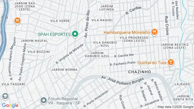 Mapa do bairro Jardim Danubio Azul, Sao Paulo - SP