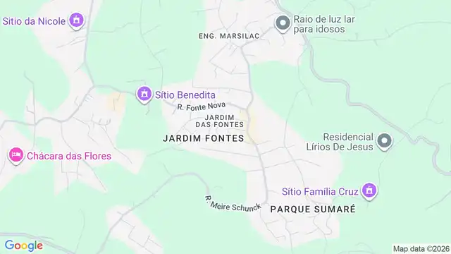 Mapa do bairro Jardim das Fontes, Sao Paulo - SP