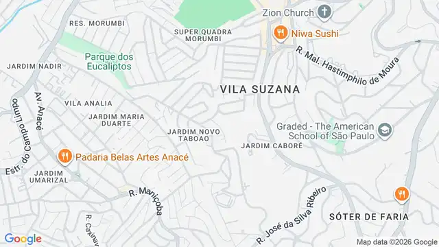 Mapa do bairro Jardim das Palmas, Sao Paulo - SP