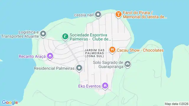 Mapa do bairro Jardim das Palmeiras (Zona Sul), Sao Paulo - SP