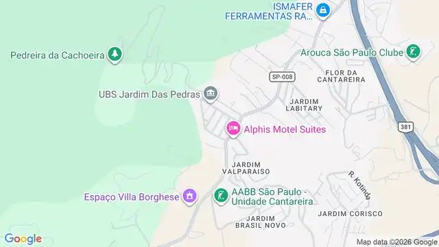 Mapa do bairro Jardim das Pedras, Sao Paulo - SP