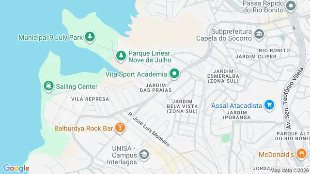 Mapa do bairro Jardim das Praias, Sao Paulo - SP