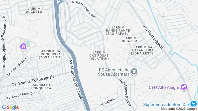 Mapa do bairro Jardim das Rosas (Iguatemi), Sao Paulo - SP