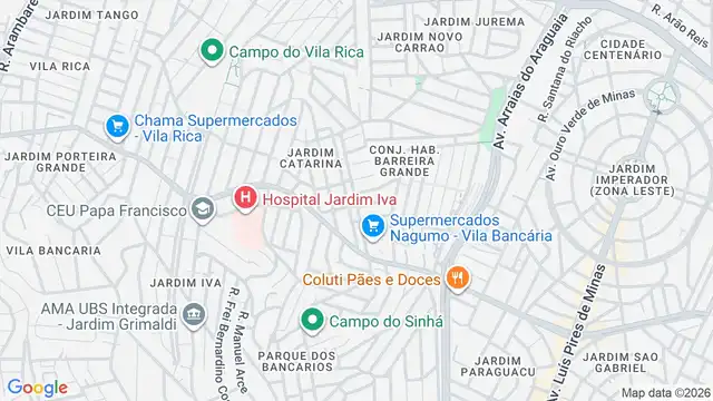 Mapa do bairro Jardim das Rosas (Zona Leste), Sao Paulo - SP