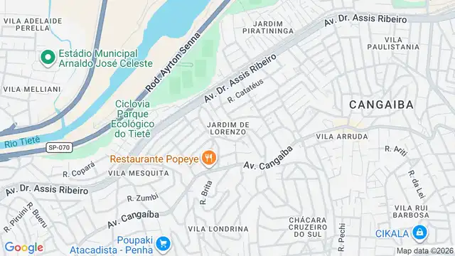Mapa do bairro Jardim de Lorenzo, Sao Paulo - SP